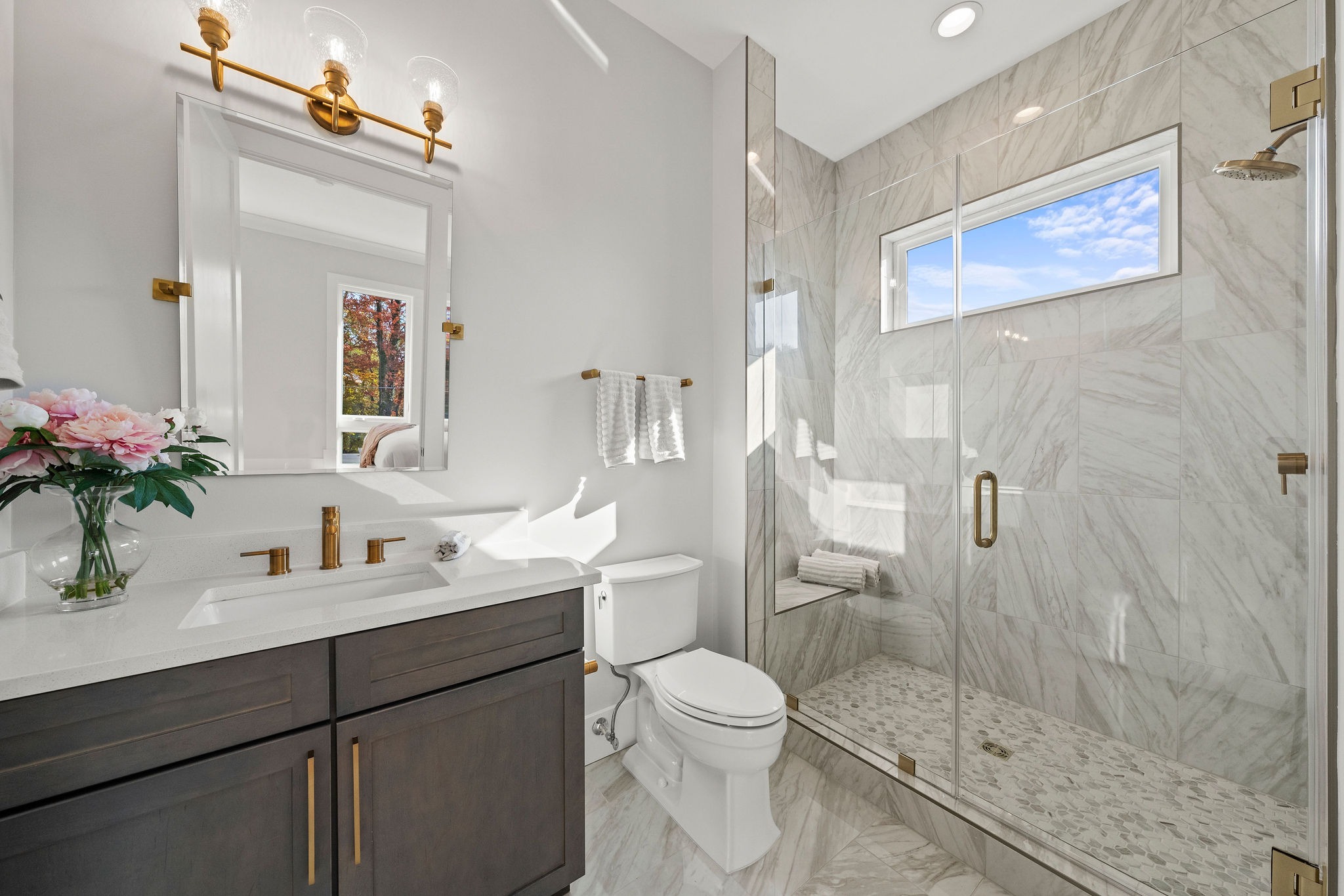 Bathroom remodel with walk-in shower